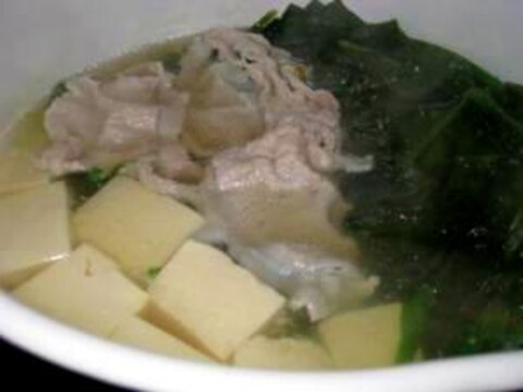*"常夜鍋･･･ほうれん草と豚肉と豆腐で簡単に❤